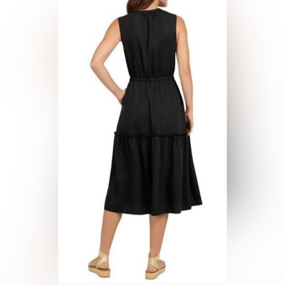 Lands' End Sleeveless Tiered Lycocell Dress - Picture 2 of 13
